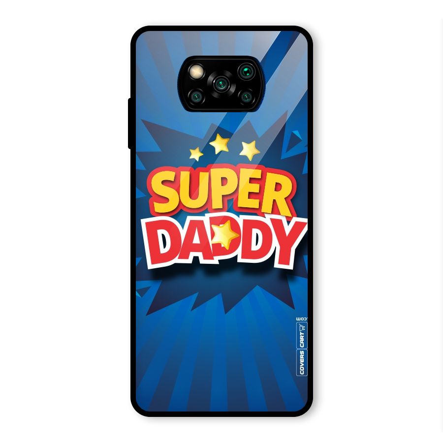Super Daddy Glass Back Case for Poco X3 Pro