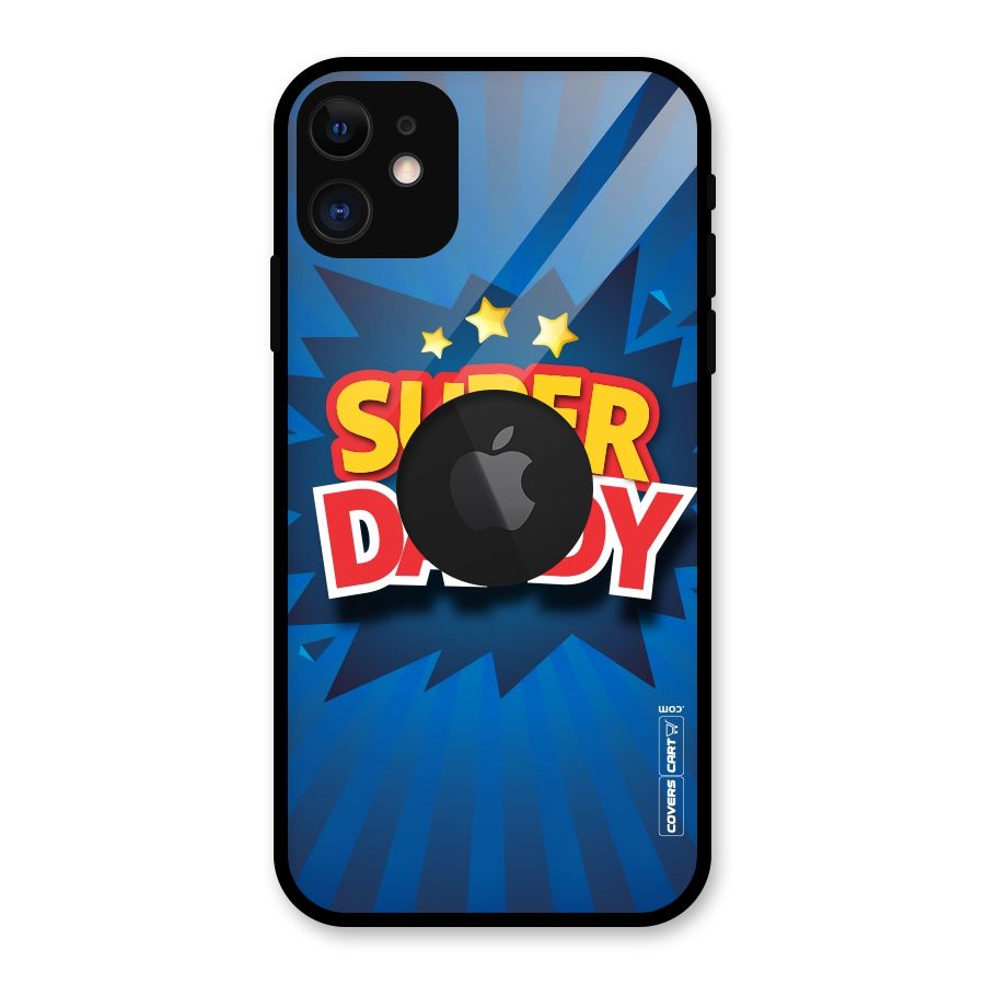 Super Daddy Glass Back Case for iPhone 11 Logo Cut