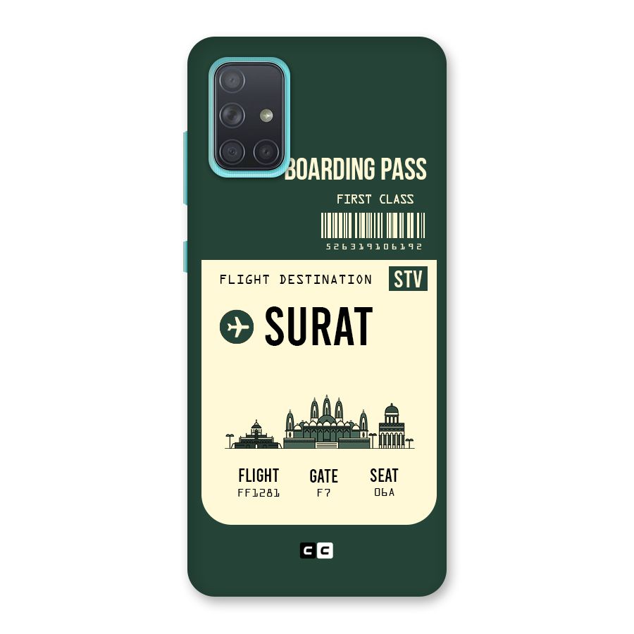 Surat Boarding Pass Back Case for Galaxy A71