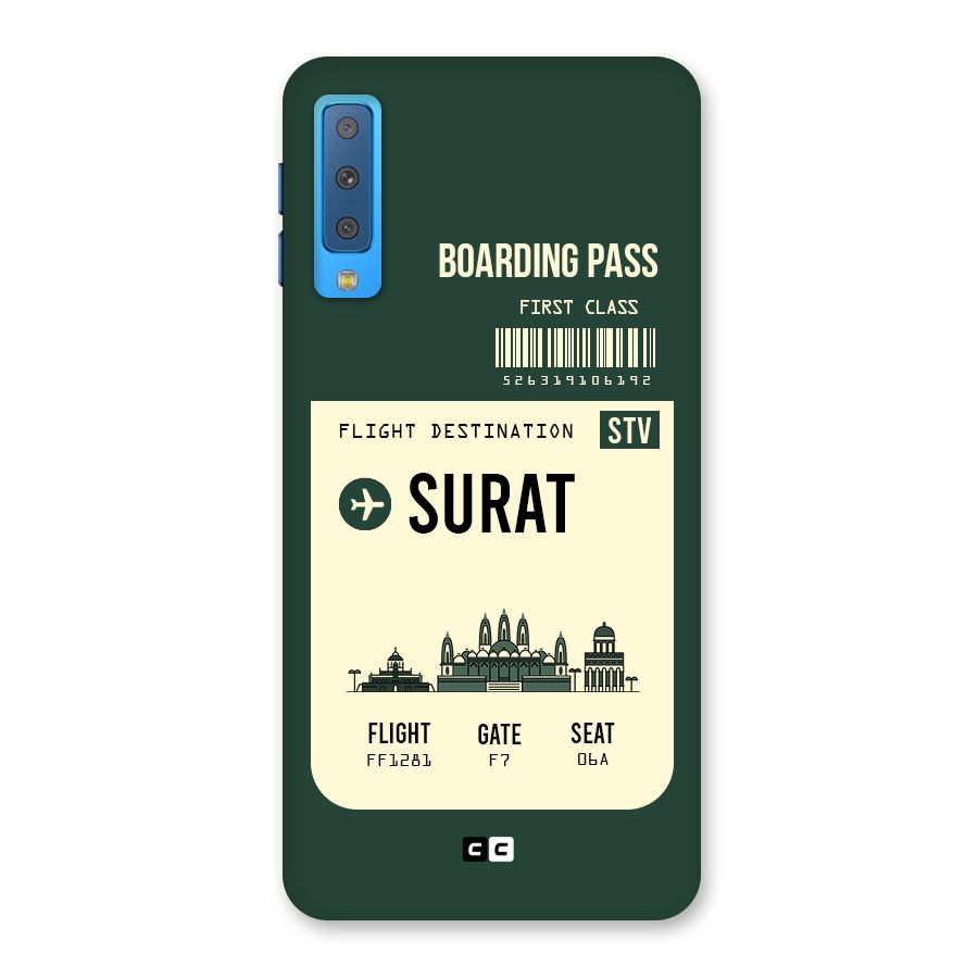 Surat Boarding Pass Back Case for Galaxy A7 (2018)
