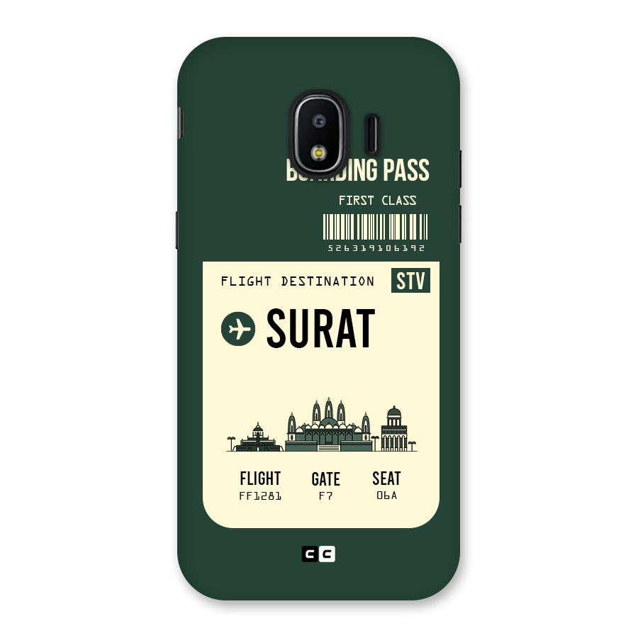 Surat Boarding Pass Back Case for Galaxy J2 Pro 2018