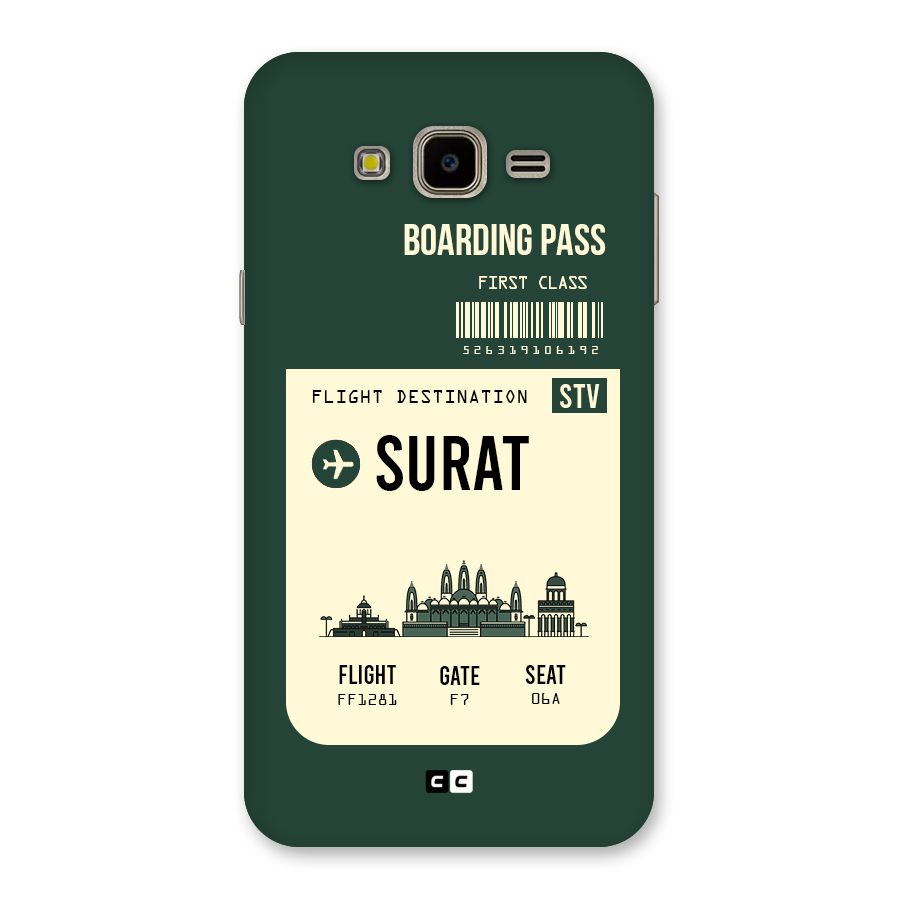 Surat Boarding Pass Back Case for Galaxy J7 Nxt