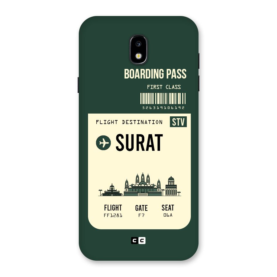 Surat Boarding Pass Back Case for Galaxy J7 Pro