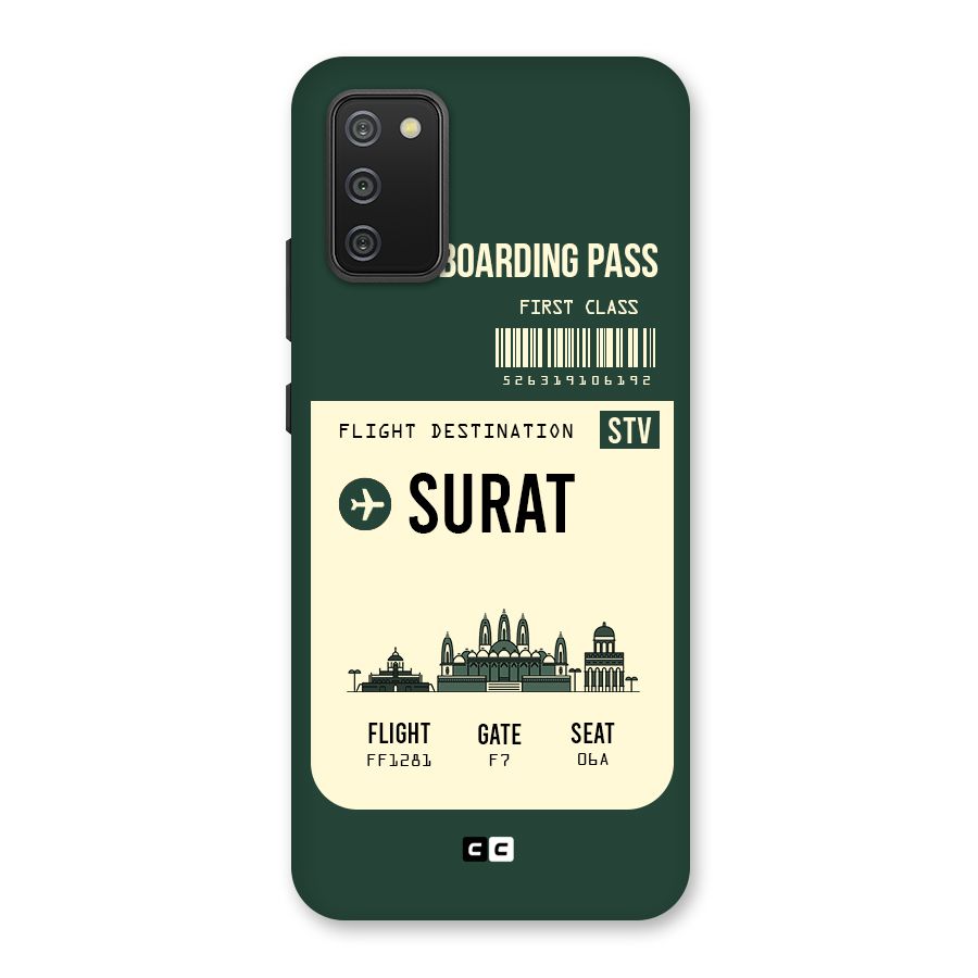 Surat Boarding Pass Back Case for Galaxy M02s