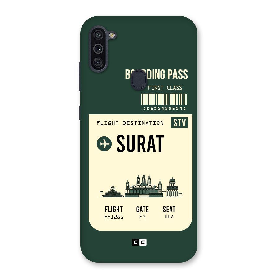 Surat Boarding Pass Back Case for Galaxy M11