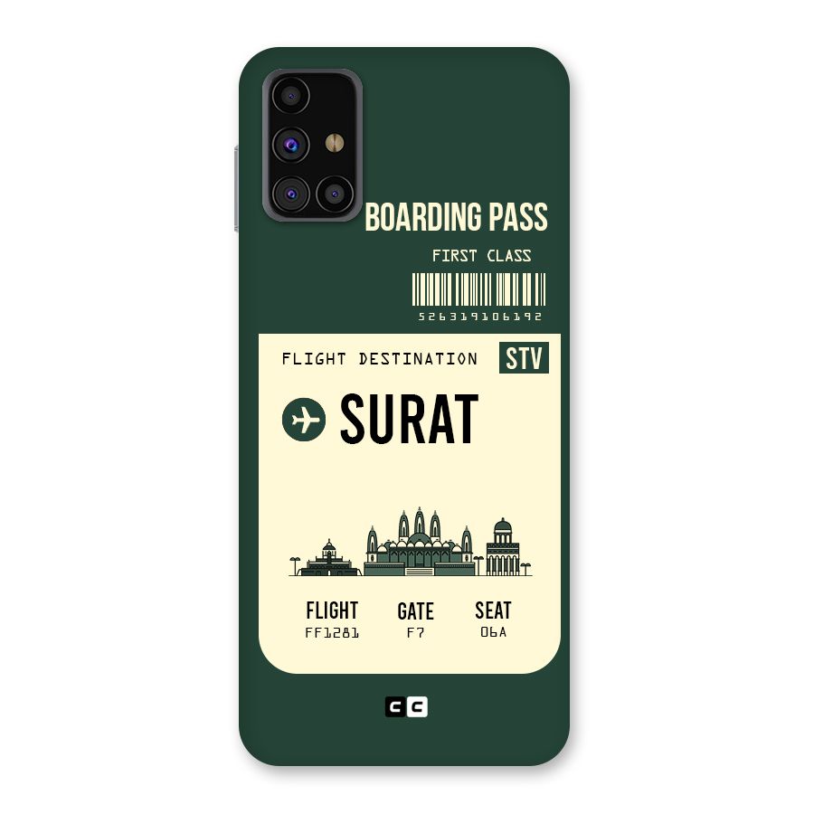 Surat Boarding Pass Back Case for Galaxy M31s