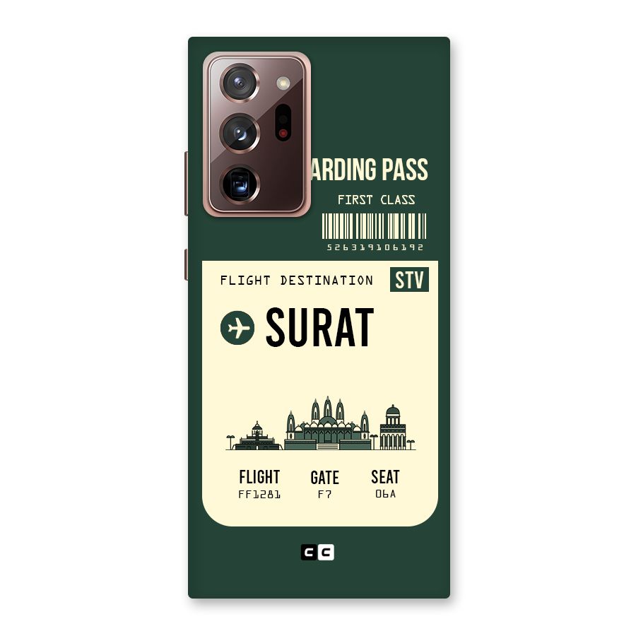 Surat Boarding Pass Back Case for Galaxy Note 20 Ultra