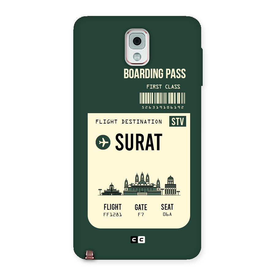 Surat Boarding Pass Back Case for Galaxy Note 3
