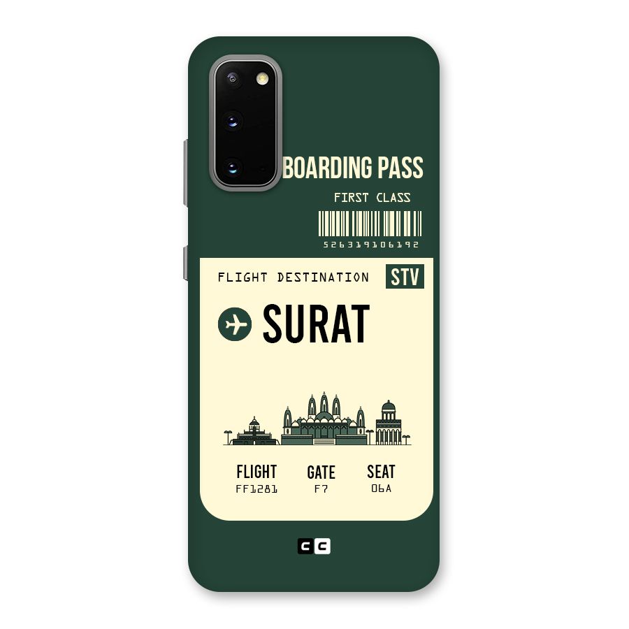 Surat Boarding Pass Back Case for Galaxy S20