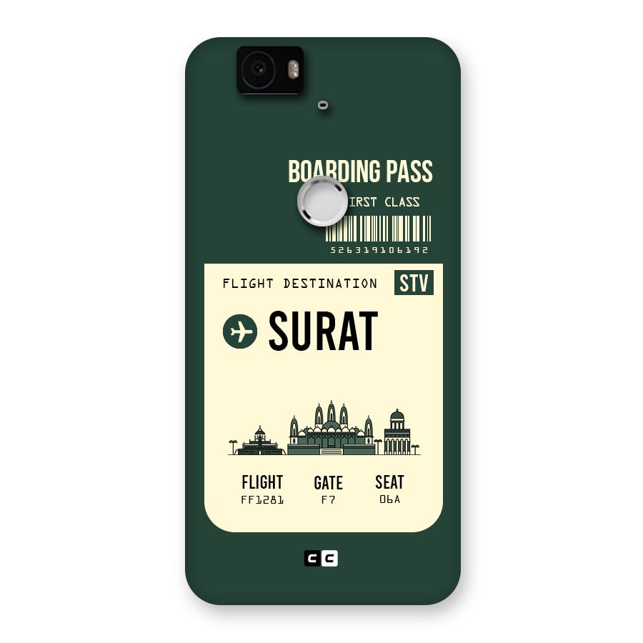 Surat Boarding Pass Back Case for Google Nexus-6P