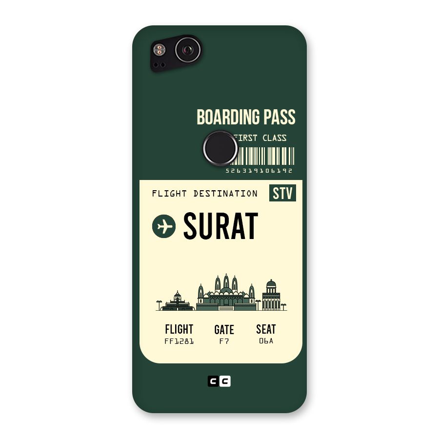Surat Boarding Pass Back Case for Google Pixel 2