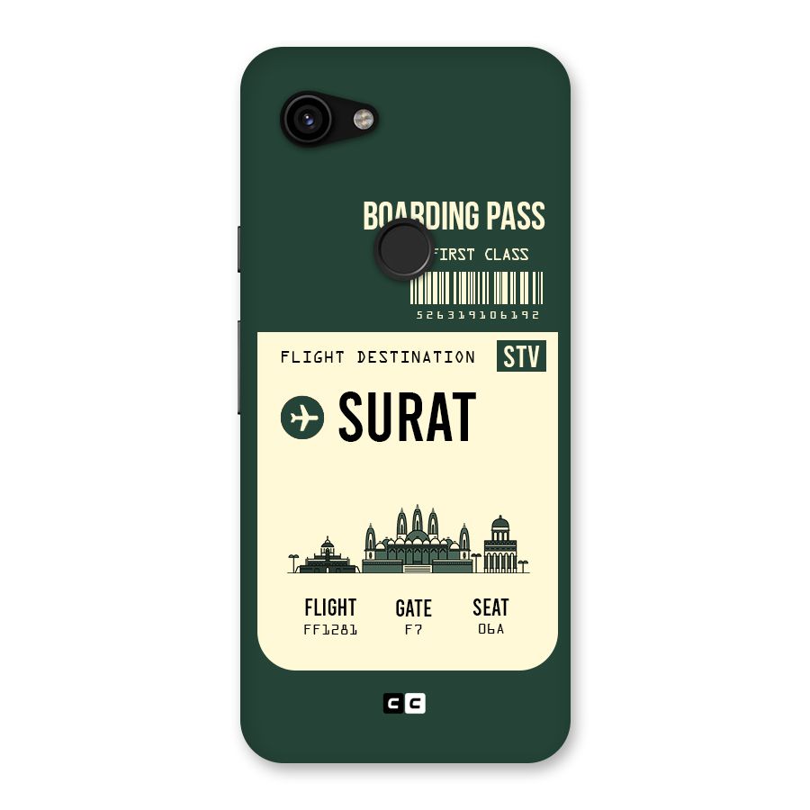 Surat Boarding Pass Back Case for Google Pixel 3a