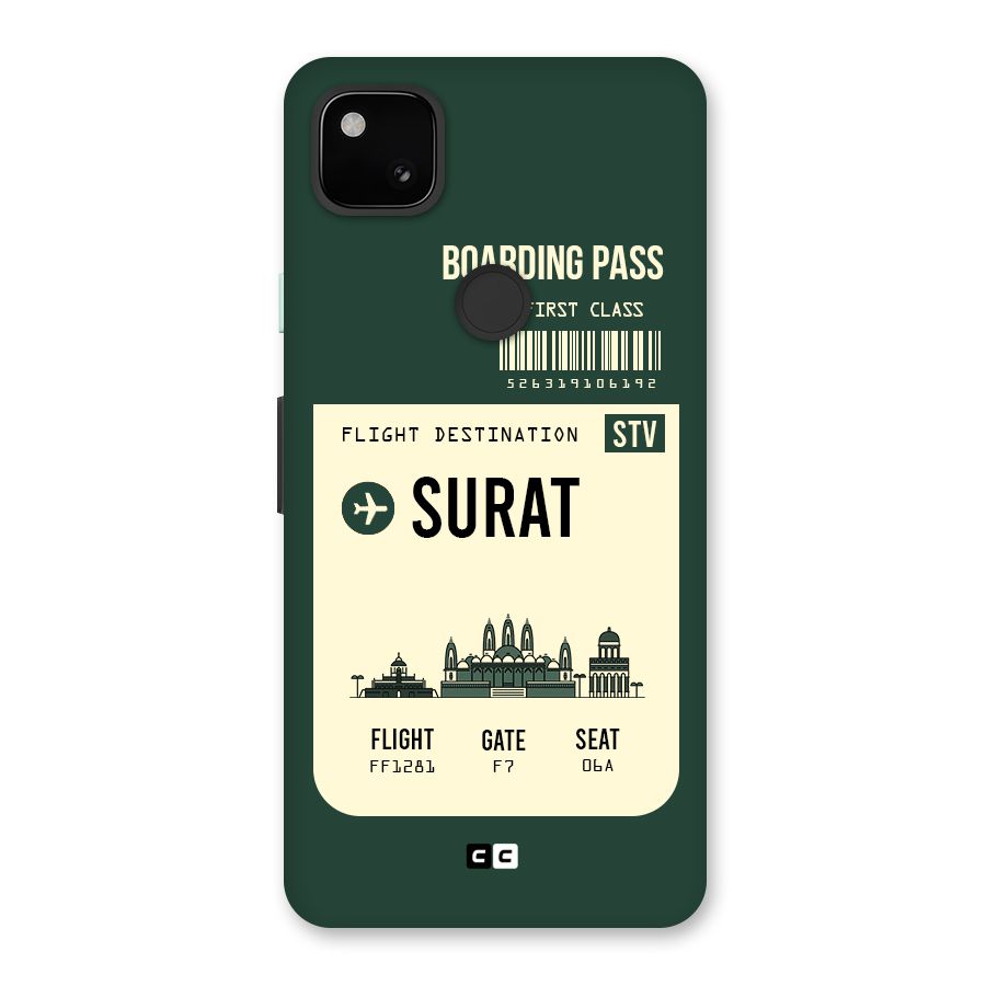 Surat Boarding Pass Back Case for Google Pixel 4a