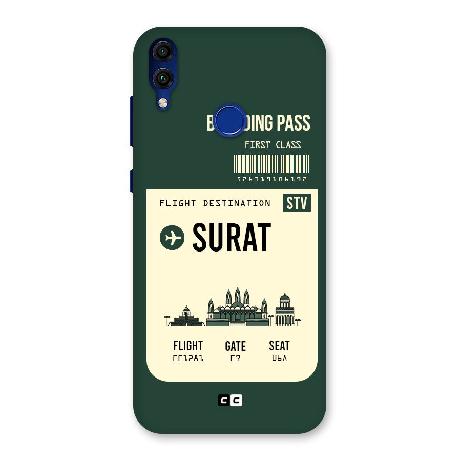 Surat Boarding Pass Back Case for Honor 8C