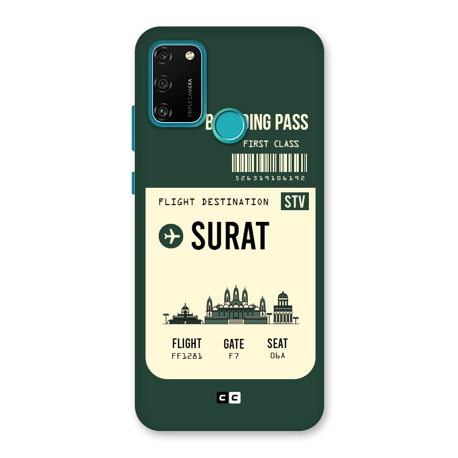 Surat Boarding Pass Back Case for Honor 9A