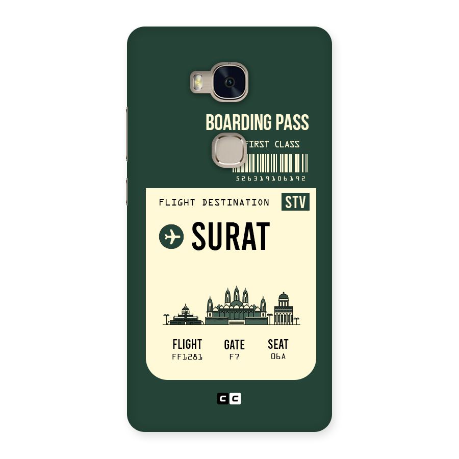 Surat Boarding Pass Back Case for Huawei Honor 5X