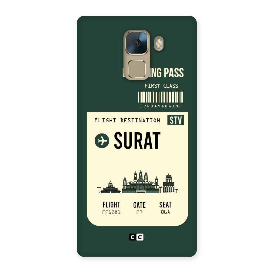 Surat Boarding Pass Back Case for Huawei Honor 7