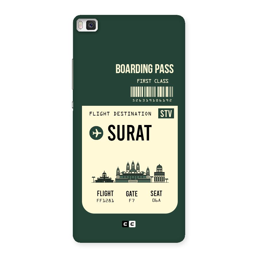 Surat Boarding Pass Back Case for Huawei P8