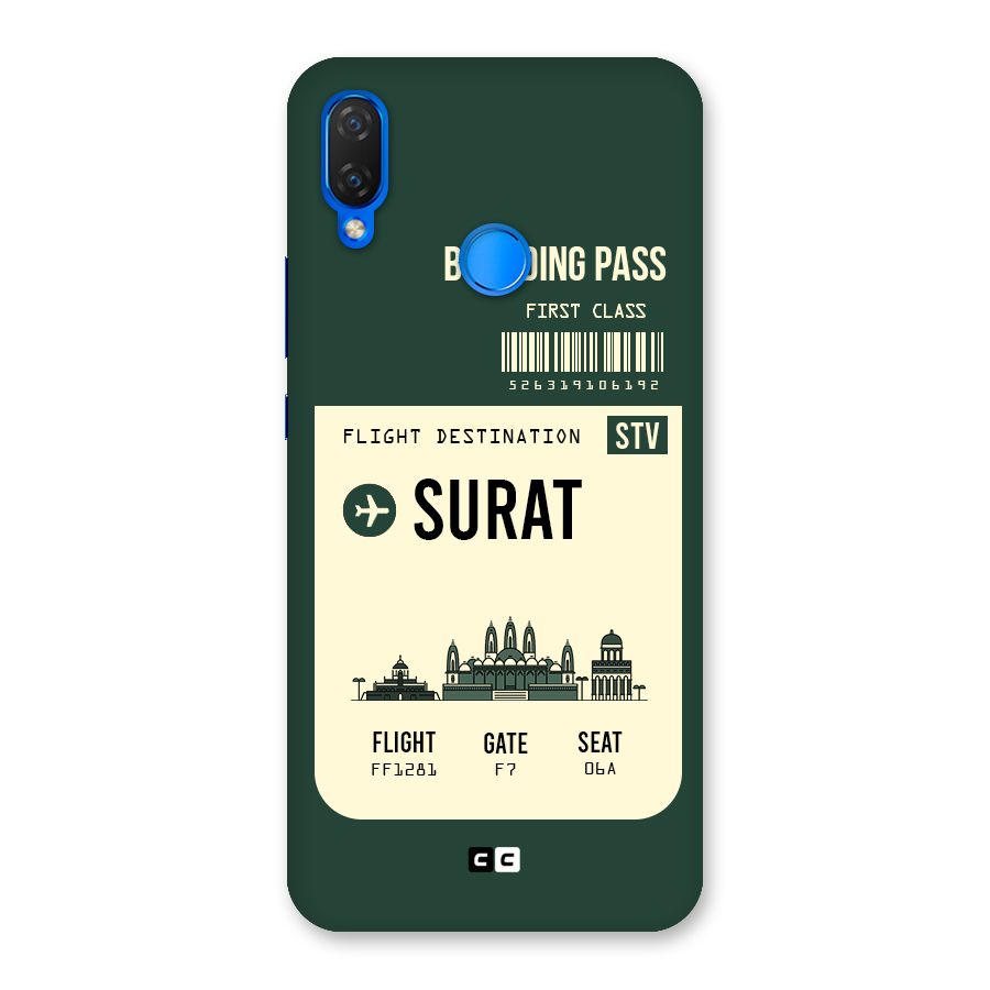 Surat Boarding Pass Back Case for Huawei P Smart+