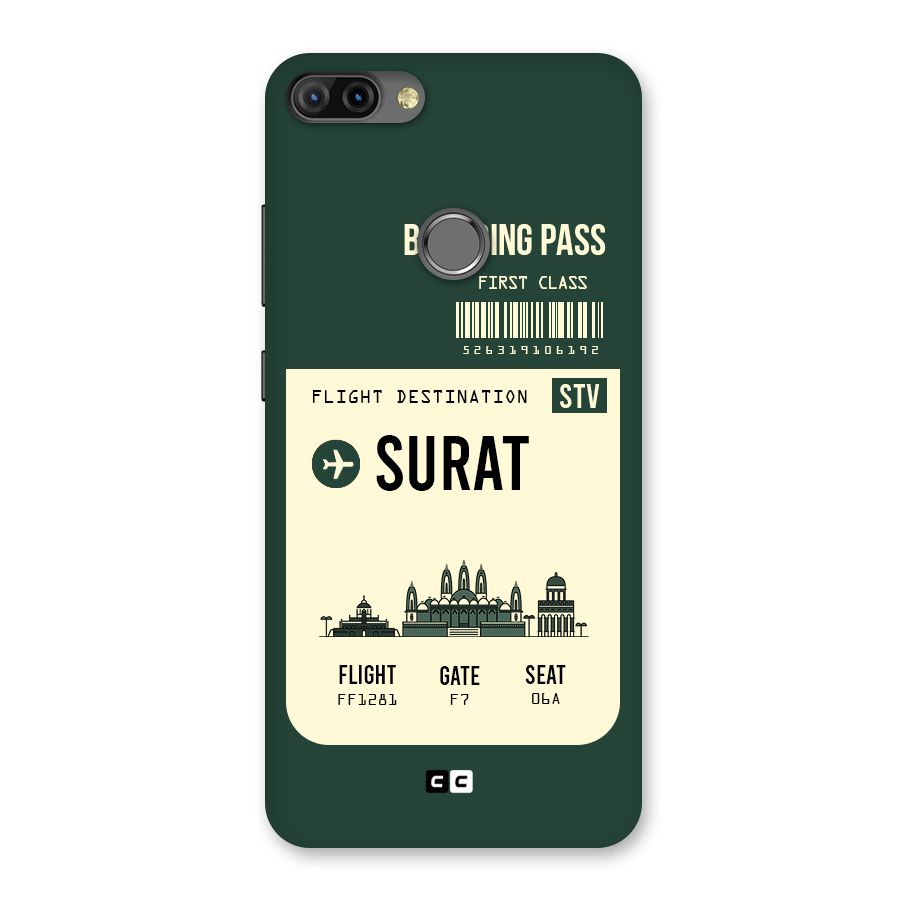 Surat Boarding Pass Back Case for Infinix Hot 6 Pro