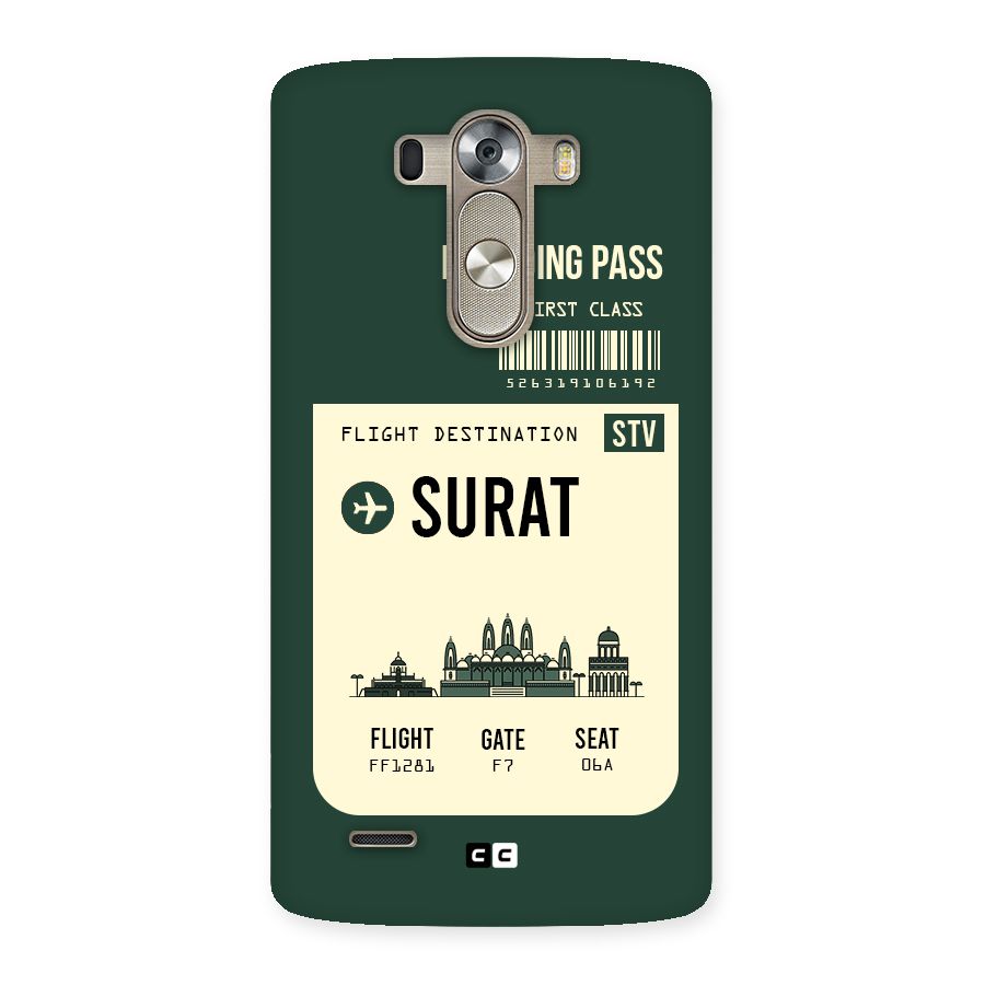 Surat Boarding Pass Back Case for LG G3