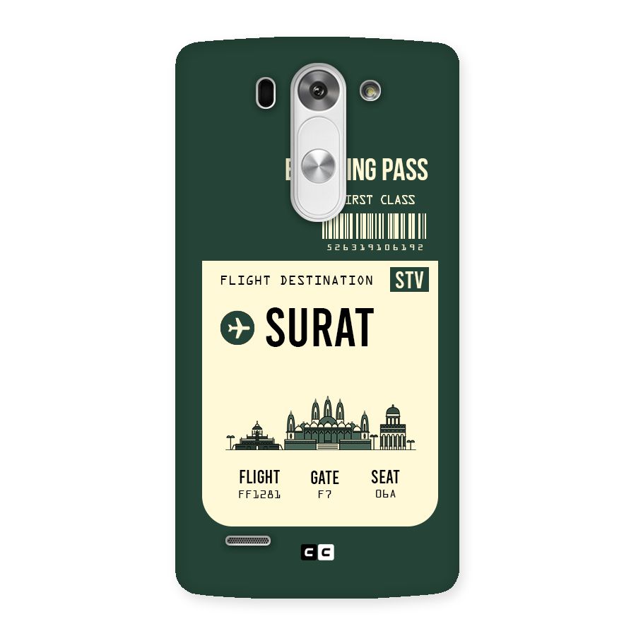 Surat Boarding Pass Back Case for LG G3 Beat
