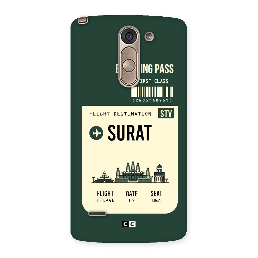 Surat Boarding Pass Back Case for LG G3 Stylus