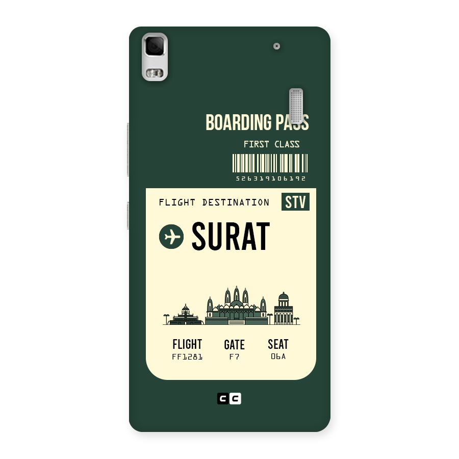 Surat Boarding Pass Back Case for Lenovo A7000