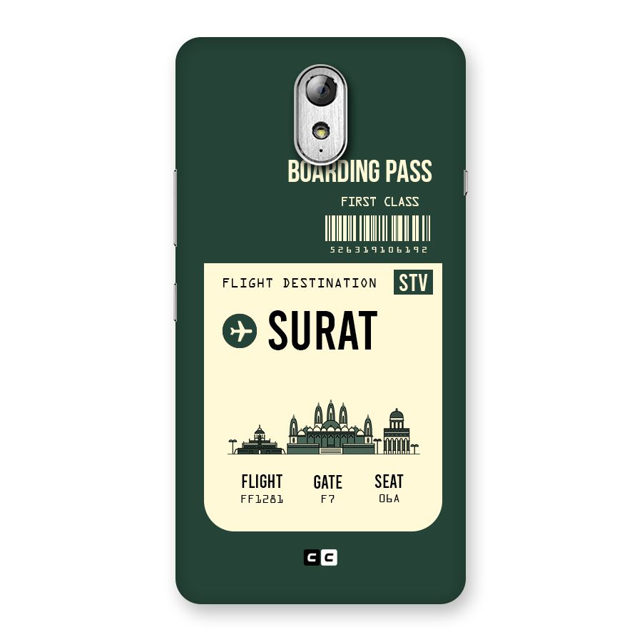 Surat Boarding Pass Back Case for Lenovo Vibe P1M