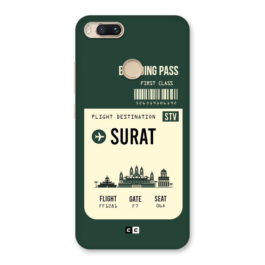 Surat Boarding Pass Back Case for Mi A1
