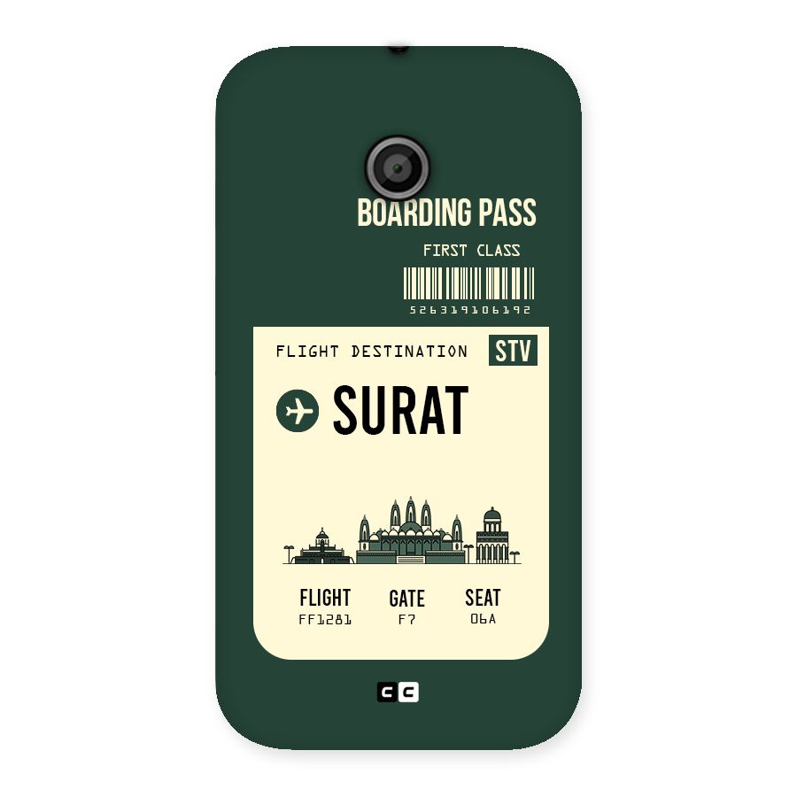 Surat Boarding Pass Back Case for Moto E