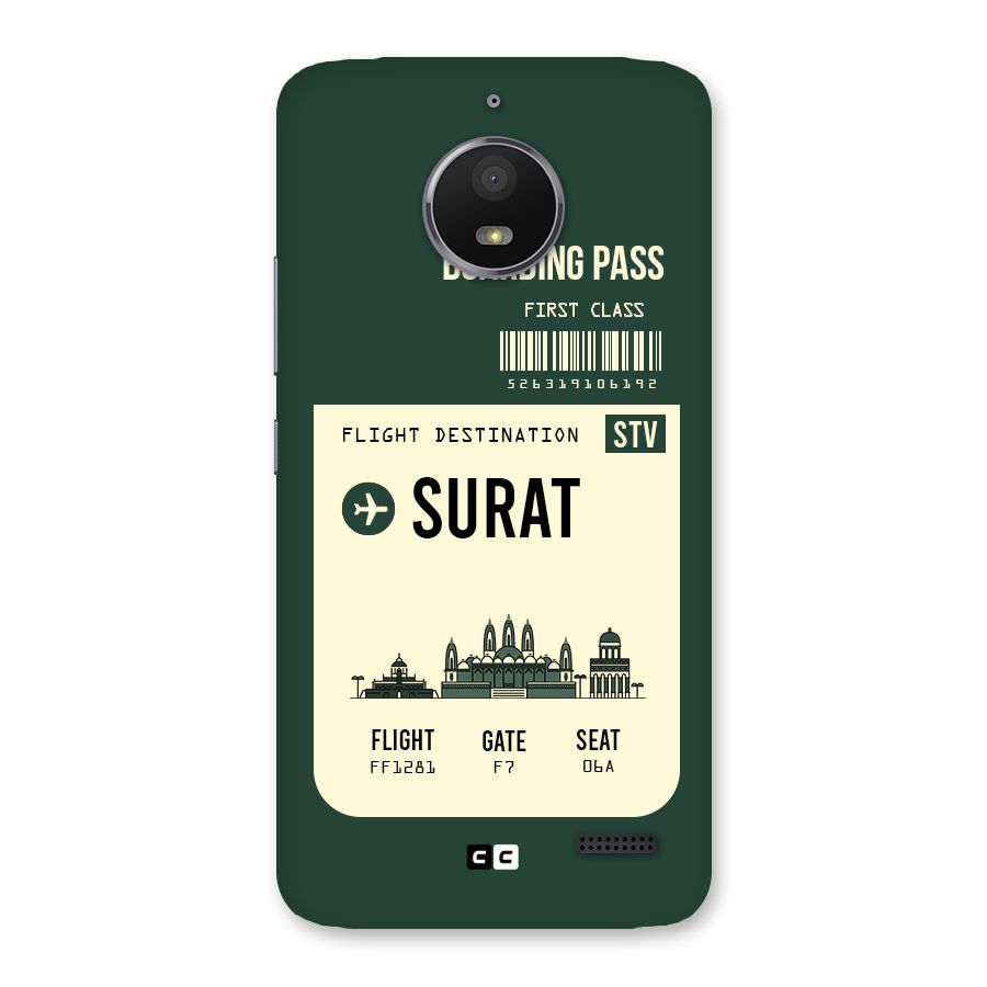 Surat Boarding Pass Back Case for Moto E4