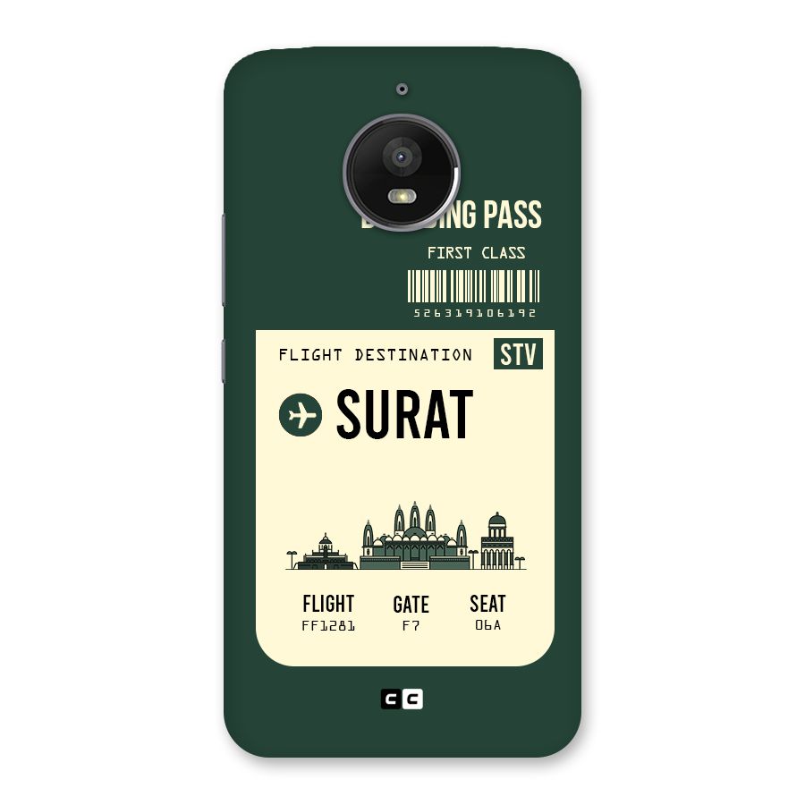 Surat Boarding Pass Back Case for Moto E4 Plus