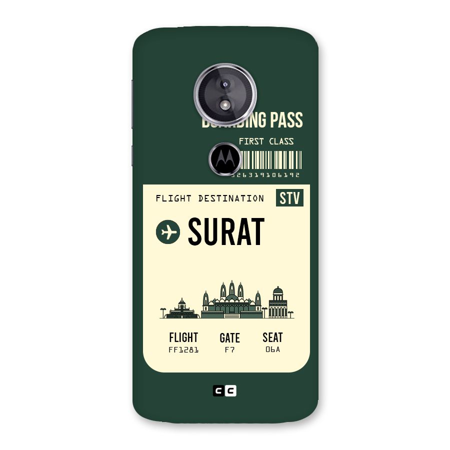 Surat Boarding Pass Back Case for Moto E5