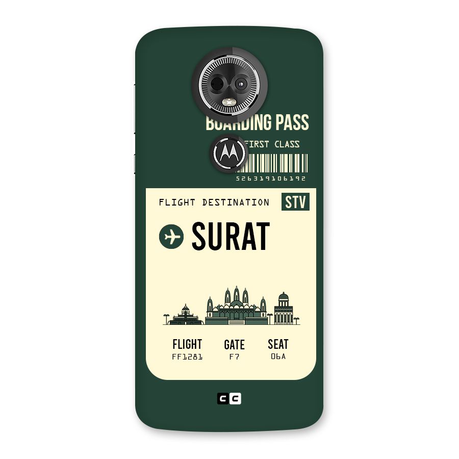 Surat Boarding Pass Back Case for Moto E5 Plus
