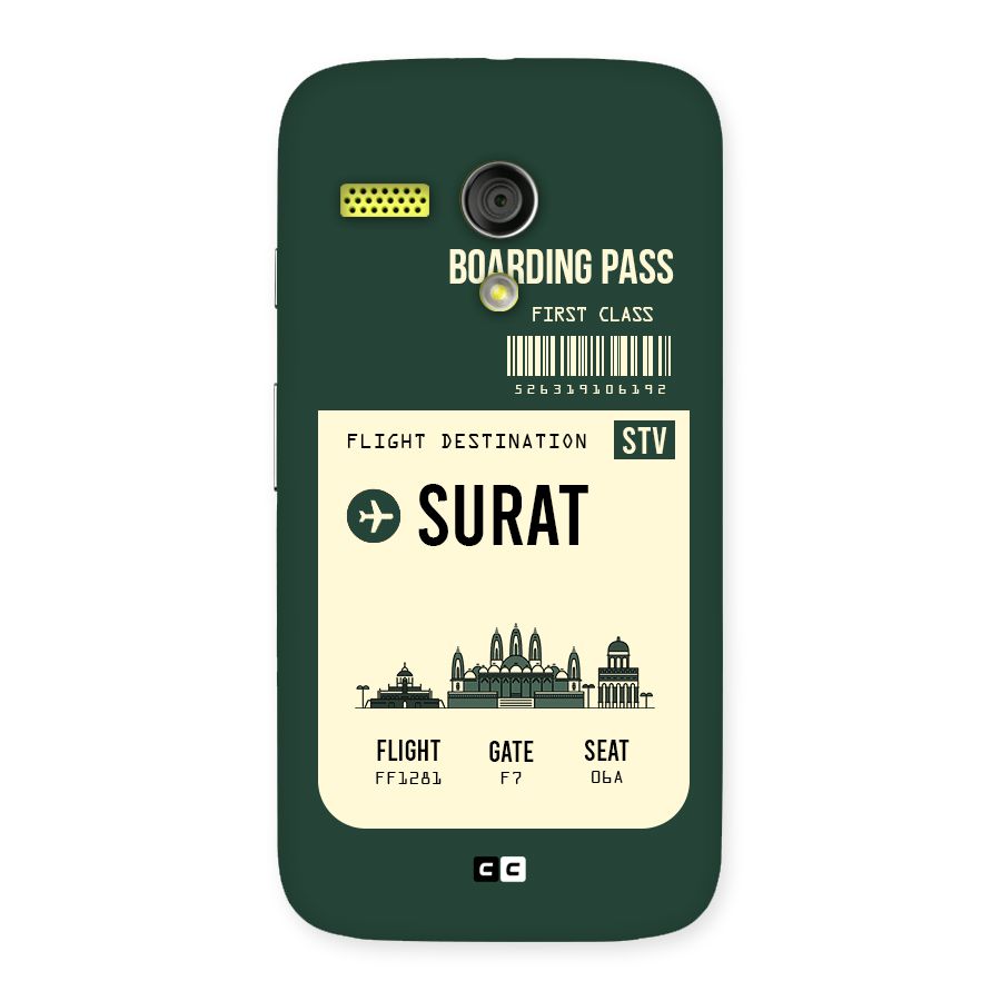 Surat Boarding Pass Back Case for Moto G