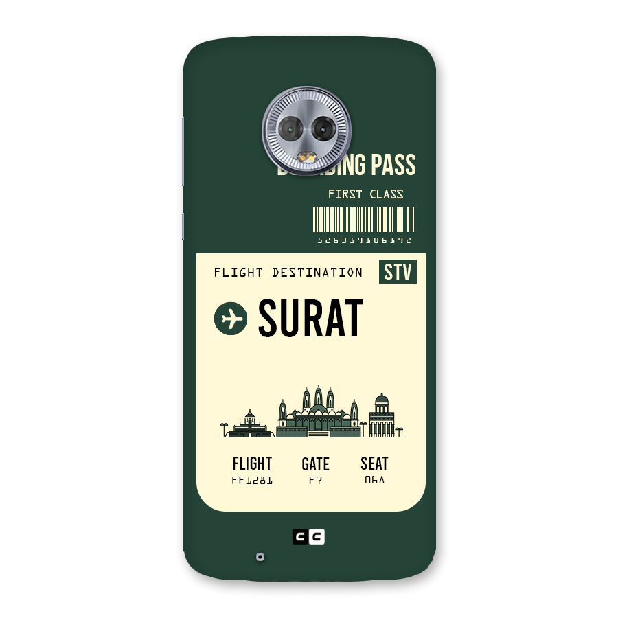 Surat Boarding Pass Back Case for Moto G6