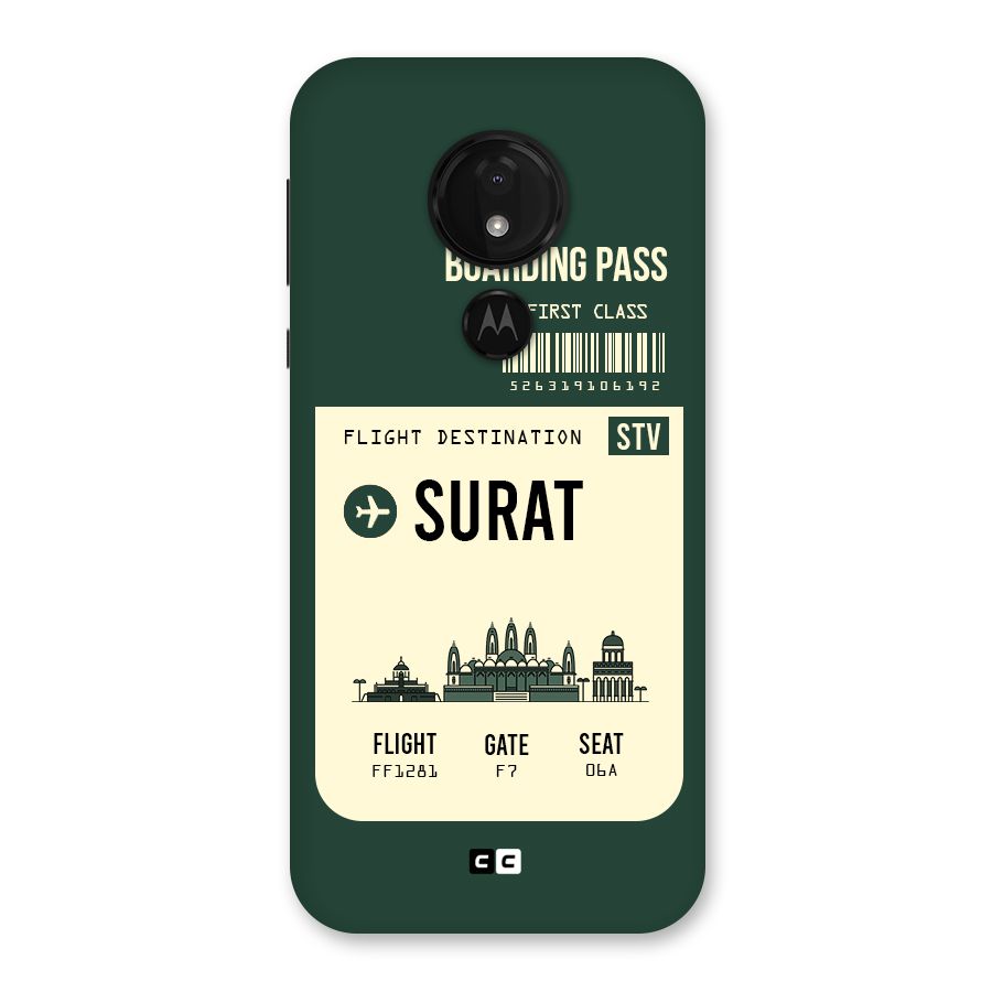 Surat Boarding Pass Back Case for Moto G7 Power