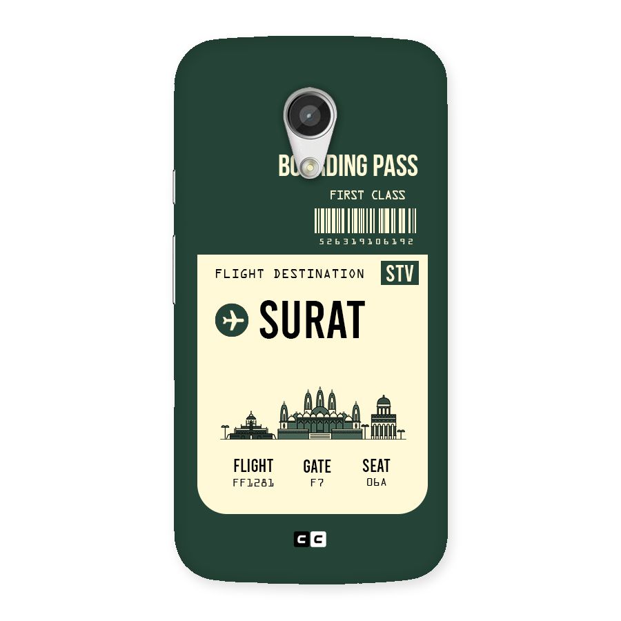 Surat Boarding Pass Back Case for Moto G 2nd Gen