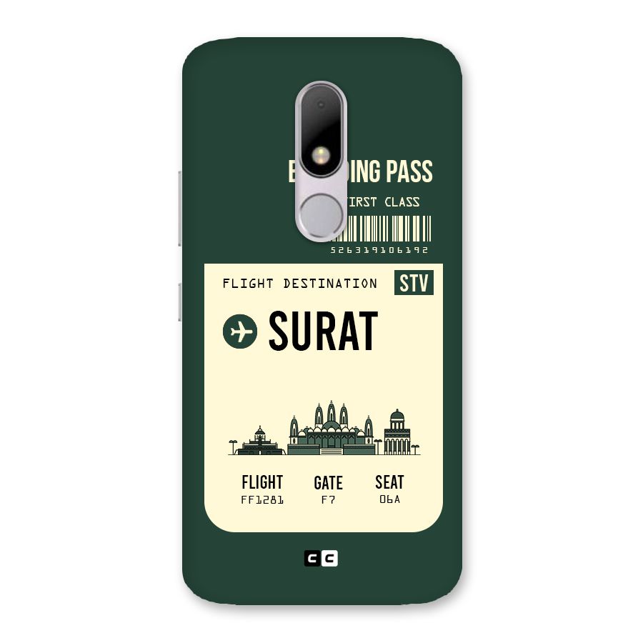 Surat Boarding Pass Back Case for Moto M