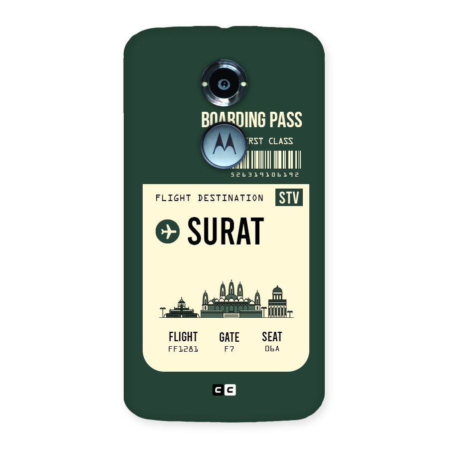 Surat Boarding Pass Back Case for Moto X 2nd Gen