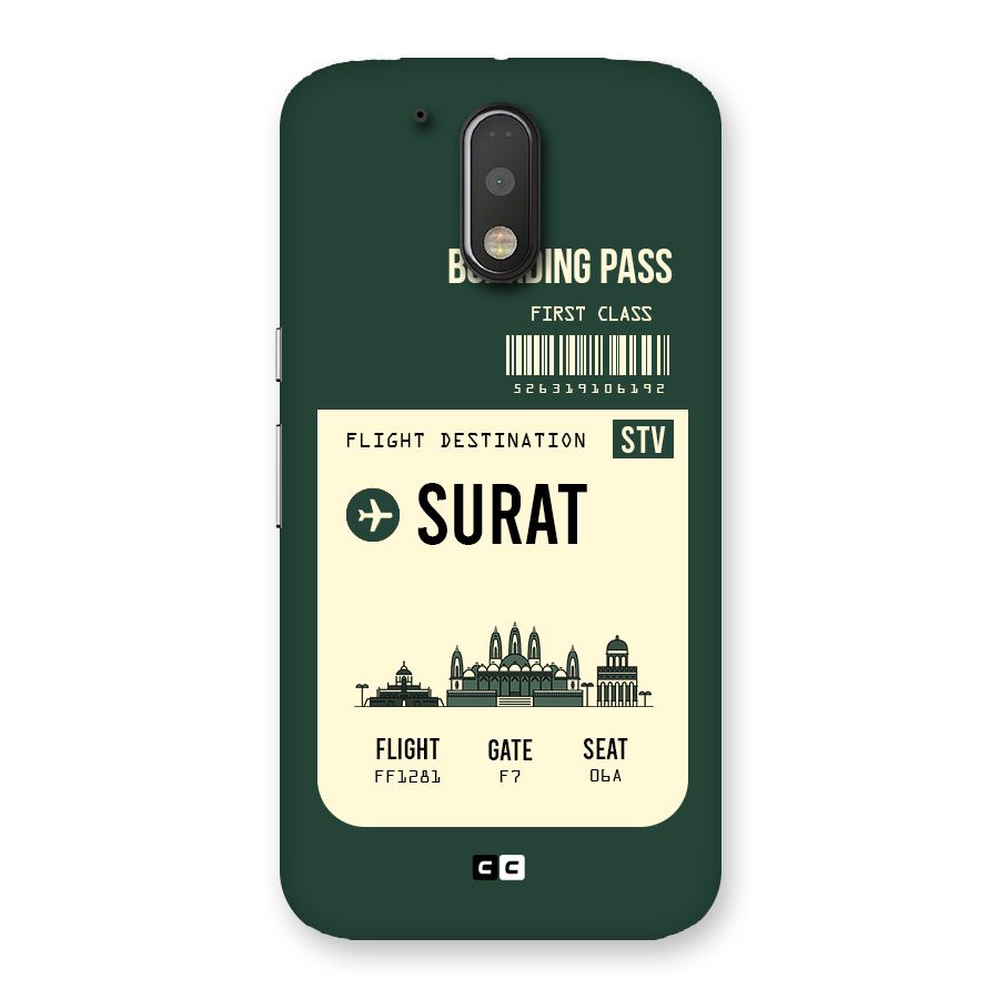 Surat Boarding Pass Back Case for Motorola Moto G4 Plus