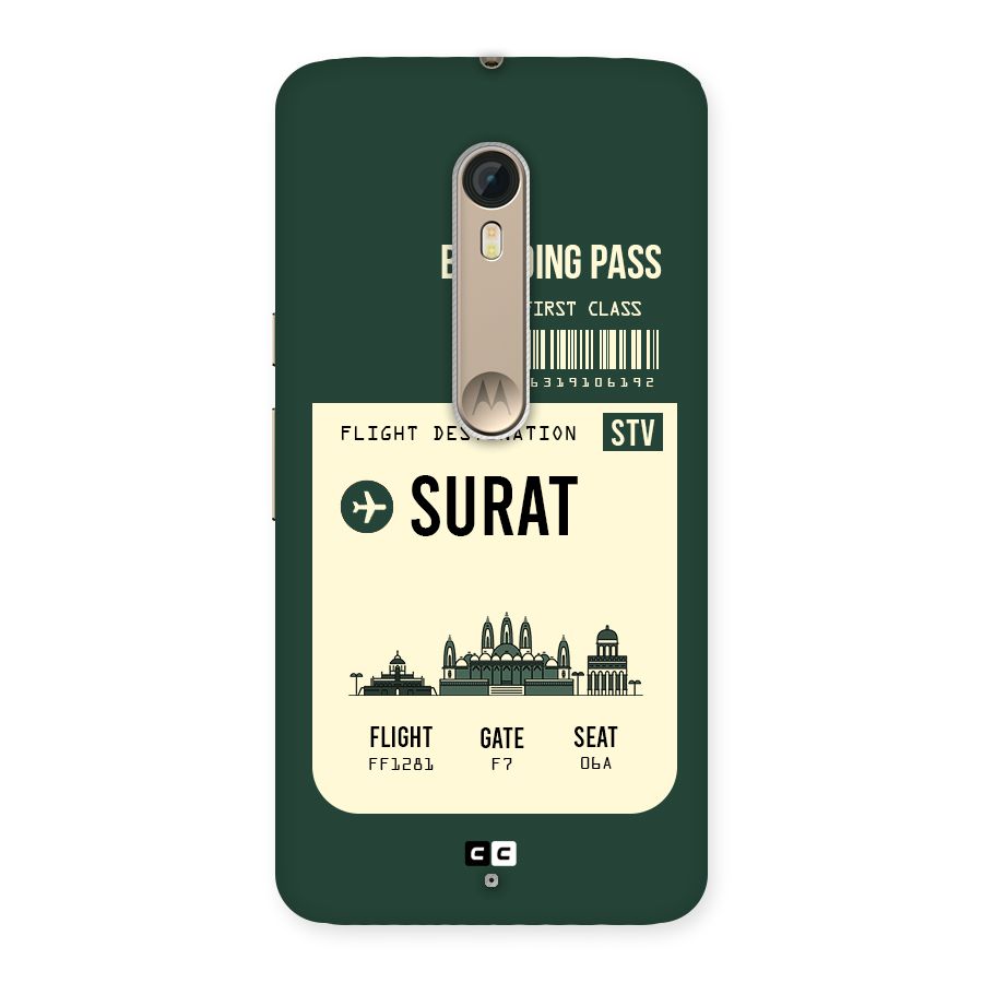 Surat Boarding Pass Back Case for Motorola Moto X Style