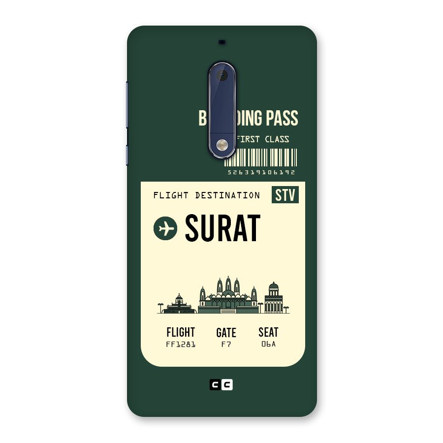 Surat Boarding Pass Back Case for Nokia 5