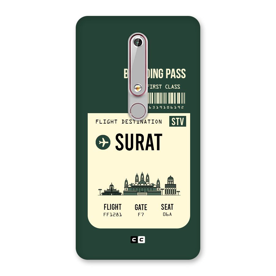 Surat Boarding Pass Back Case for Nokia 6.1
