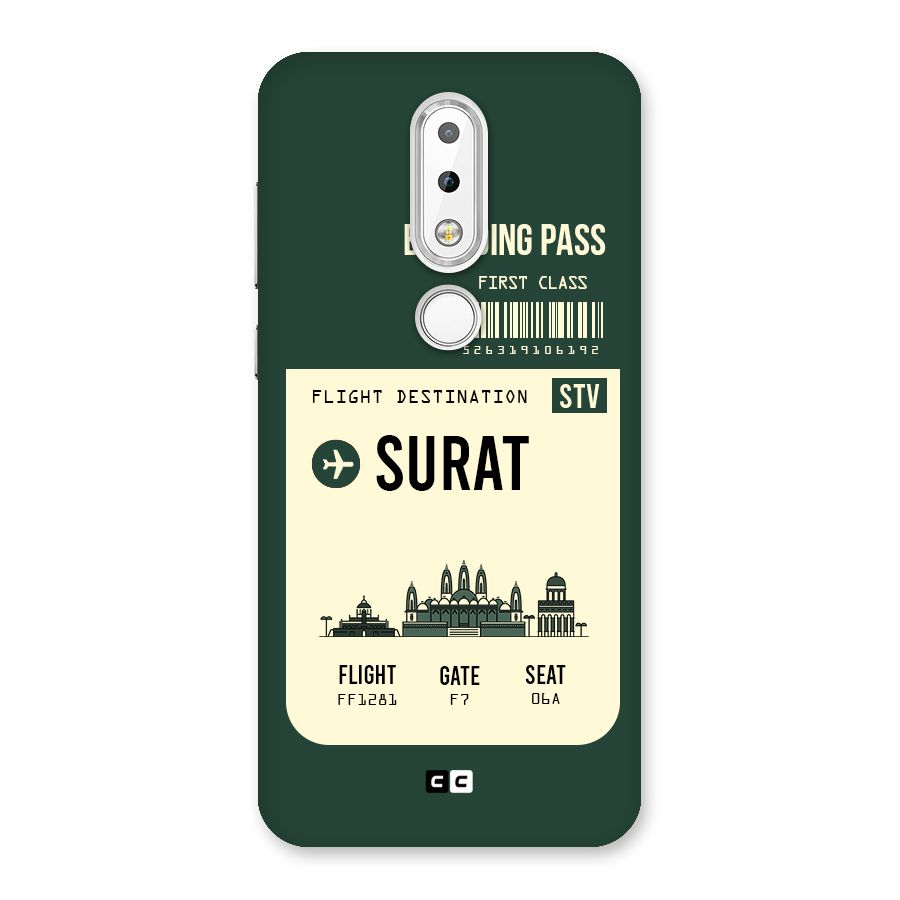 Surat Boarding Pass Back Case for Nokia 6.1 Plus