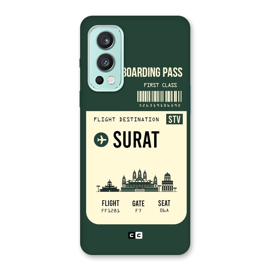 Surat Boarding Pass Back Case for OnePlus Nord 2 5G