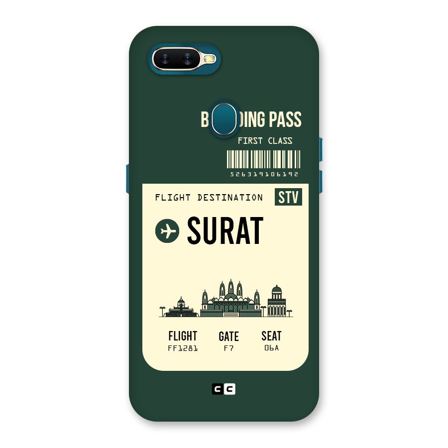 Surat Boarding Pass Back Case for Oppo A11k