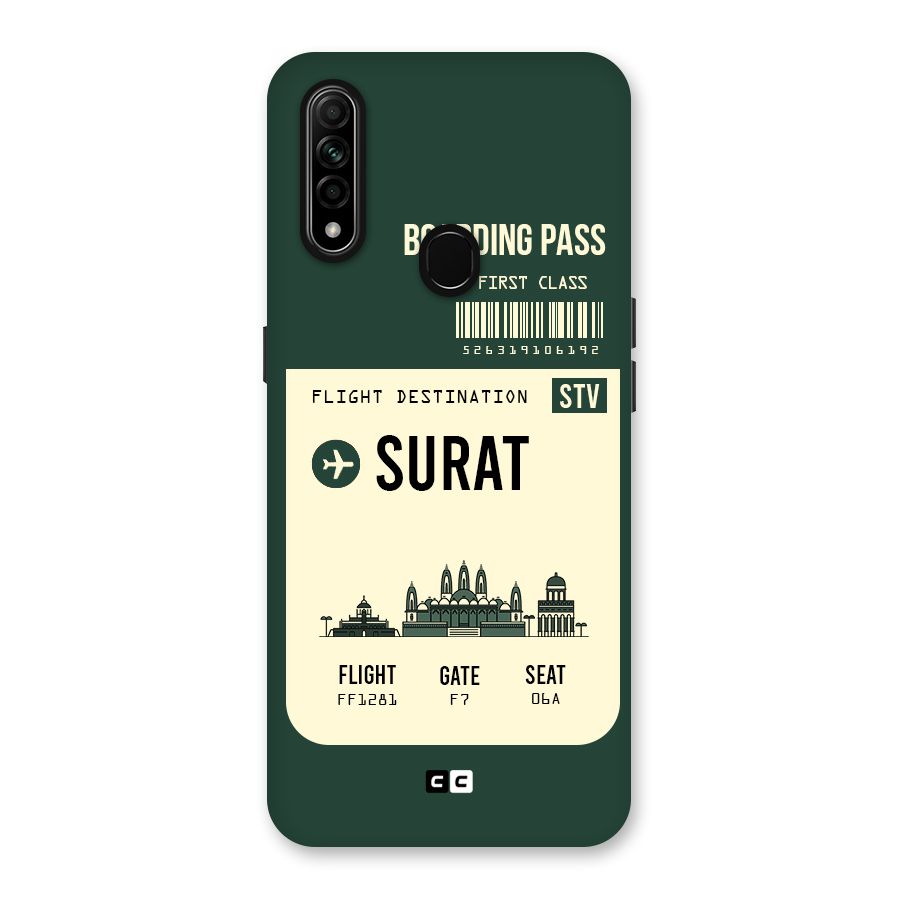 Surat Boarding Pass Back Case for Oppo A31