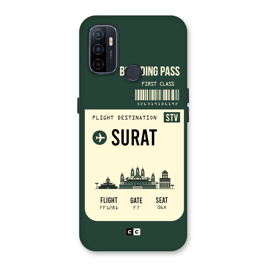 Surat Boarding Pass Back Case for Oppo A32